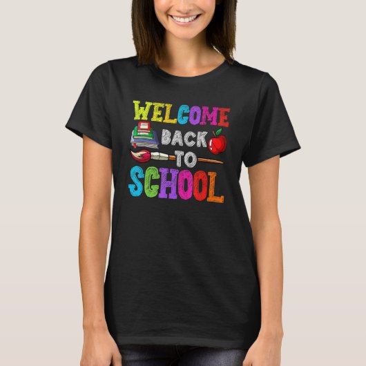 Happy First Day Of School Teachers Back To School T-shirt (Voorkant)