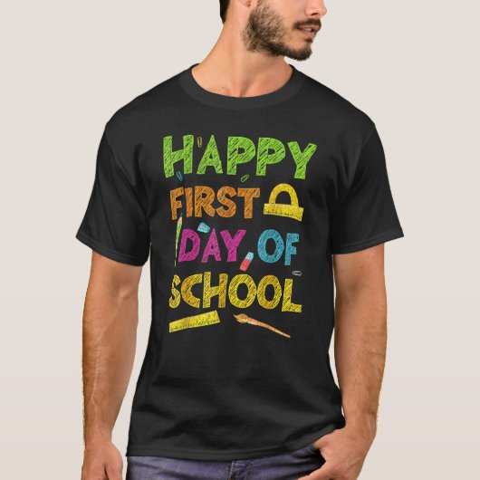 Happy First Day Of School Welcome Back To School 2 T-shirt (Voorkant)