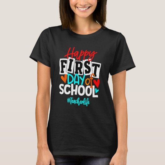Happy First Day Of School Welcome Back To School 2 T-shirt (Voorkant)