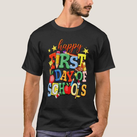 Happy First Day Of School Welcome Back To School K T-shirt (Voorkant)