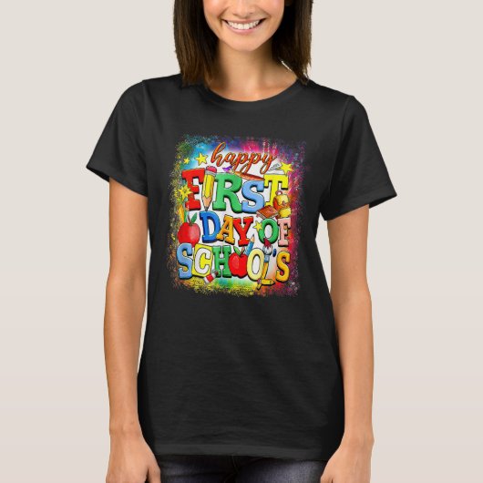 Happy First Day Of School Welcome Back To School K T-shirt (Voorkant)