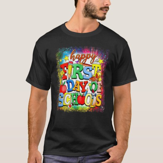 Happy First Day Of School Welcome Back To School K T-shirt (Voorkant)