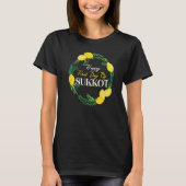 Happy First Day Of Sukkot Lulav Palm Tree Israelit T-shirt (Voorkant)