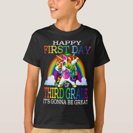 Happy First Day of Third Grade T-shirt (Voorkant)