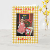 Happy first day op school Rebecca Kaart (Gele Bloem)