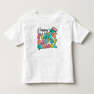 Happy First Day op school (terug naar school) Tshi Kinder Shirts
