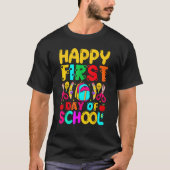 Happy First Day School Welcome Back To School Cute T-shirt (Voorkant)