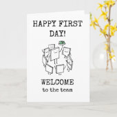 Happy First Day, Welkom bij de Team Kaart (Gele Bloem)