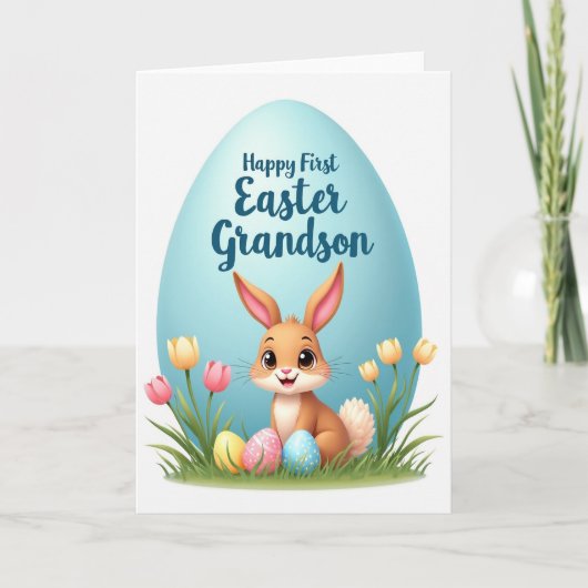 Happy First Easter Grandson Card Kaart (Voorkant)