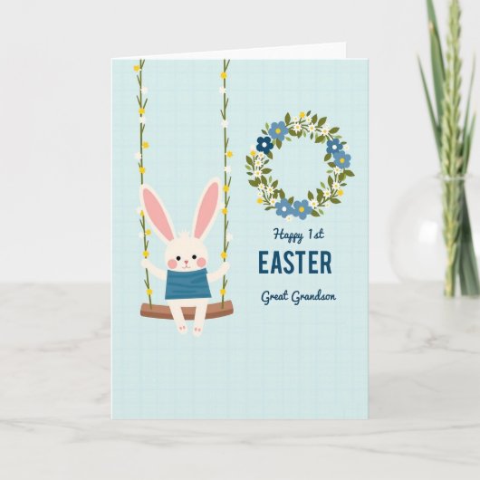 Happy First Easter Great Grandson Card Kaart (Voorkant)