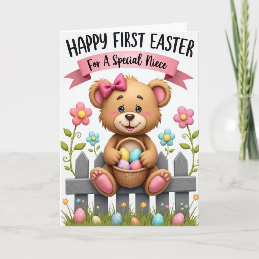 Happy First Easter Niece Card Kaart (Voorkant)