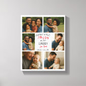 Happy First Father Day Personalized Photo Collage Canvas Afdruk (Voorkant)