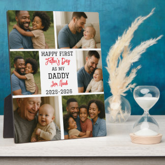 Happy First Father Day Photo Collage Fotoplaat
