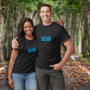 Happy First Father’s Day hemelsblauwe letter humor T-shirt