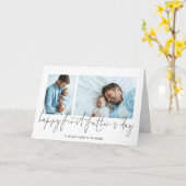 Happy First Fathers Day 2 Fotoscript Kaart (Gele Bloem)