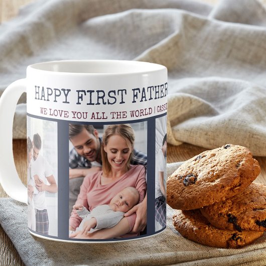 Happy First Fathers Day 4 Foto gepersonaliseerd Koffiemok