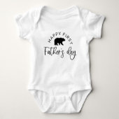 Happy First Fathers Day Beer - Baby Romper (Voorkant)