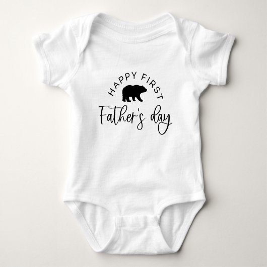 Happy First Fathers Day Beer - Baby Romper (Voorkant)
