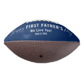 Happy First Father's Day Blue Modern Photo Name American Football (Gedraaid 270)