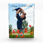 Happy First Father's Day Custom Fotoblokken (Voorkant)