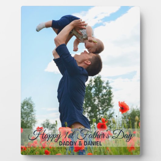 Happy First Father's Day Custom Photo Fotoplaat (Voorkant)