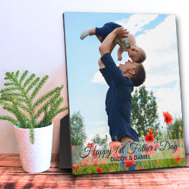 Happy First Father's Day Custom Photo Fotoplaat