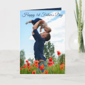 Happy First Father's Day Custom Photo from Wife Feestdagen Kaart (Voorkant)