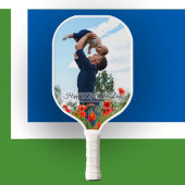 Happy First Father's Day Custom Photo Pickleball Paddle