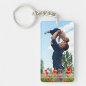 Happy First Father's Day Custom Photo Sleutelhanger (Voorkant)