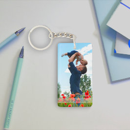 Happy First Father's Day Custom Photo Sleutelhanger