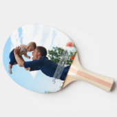 Happy First Father's Day Custom Photo Tafeltennisbatje (Zijkant)