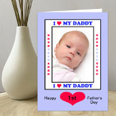 Happy First Fathers Day-fotokaart Kaart