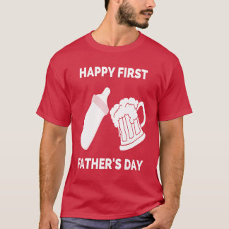 Happy First Fathers Day Gift van de Vrouw jongen T-shirt