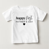 Happy First Fathers Day Heart - Baby T-shirt (Voorkant)