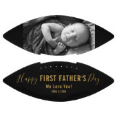Happy First Father's Day Modern Photo Black Name American Football (Panelen)