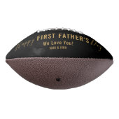 Happy First Father's Day Modern Photo Black Name American Football (Gedraaid 270)