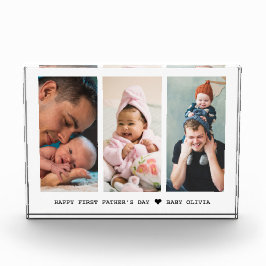 Happy First Fathers Day New Dad 3 Photo Collage Fotoblokken