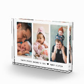 Happy First Fathers Day New Dad 3 Photo Collage Fotoblokken (Rechts)