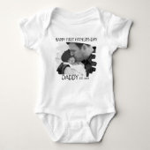 Happy First Fathers Day Nieuwe vader en Baby Foto Romper (Voorkant)