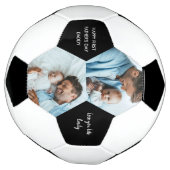 Happy First Fathers Day Papa 2 Foto gepersonalisee Voetbal (Gedraaid)