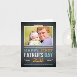 Happy First Fathers Day Photo Card Kaart