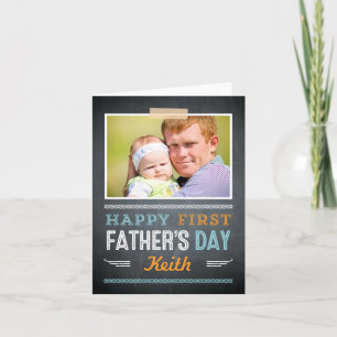 Happy First Fathers Day Photo Card Kaart