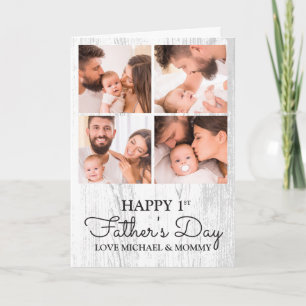 Happy First Fathers Day Schattigee fotocollage Kaart
