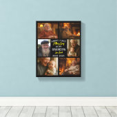 Happy First Grandpa Day Photo Collage Canvas Afdruk (Insitu (Houten vloer))