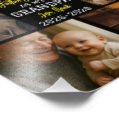 Happy First Grandpa Day Photo Collage Foto Afdruk (Hoek)