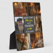 Happy First Grandpa Day Photo Collage Fotoplaat (Zijkant)