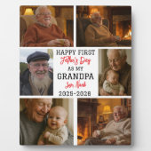Happy First Grandpa Day Photo Collage Fotoplaat (Voorkant)
