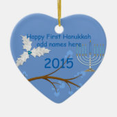 Happy First Hanukkah Together Ornament Gift Custom (Voorkant)