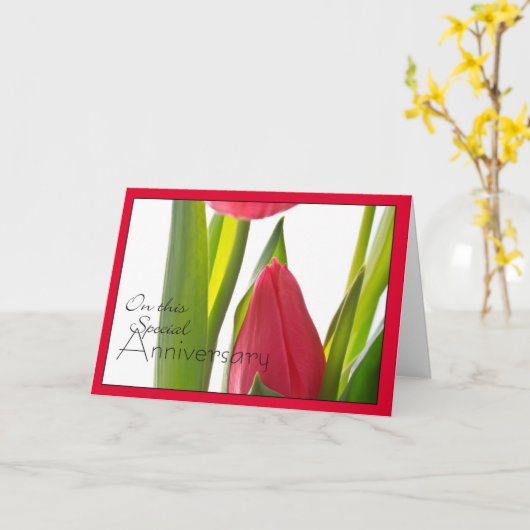 Happy First Jubileum Kaart (Gele Bloem)