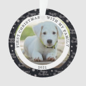 Happy First Kerstmis Je foto Ornament (voorkant)